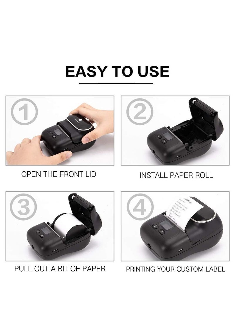 Portable Bluetooth Thermal Label Maker Sticker Maker Barcode Printer for Clothing Jewelry Retail Mailing Compatible with Android iOS System - Image 5