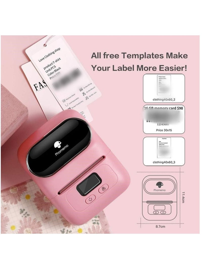 Portable Bluetooth Thermal Label Maker Sticker Maker Barcode Printer for Clothing Jewelry Retail Mailing Compatible with Android iOS System - Image 2