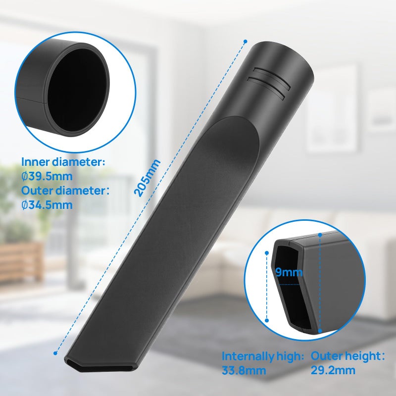 Tbest Universal Vacuum Crevice Tool, 35mm Flat Cleaner Nozzle for Car Detailing & Hard to Reach Areas, Durable Flexible Vacuum Attachment for Sofa, Keyboard, Vents, Under Furniture - Image 2