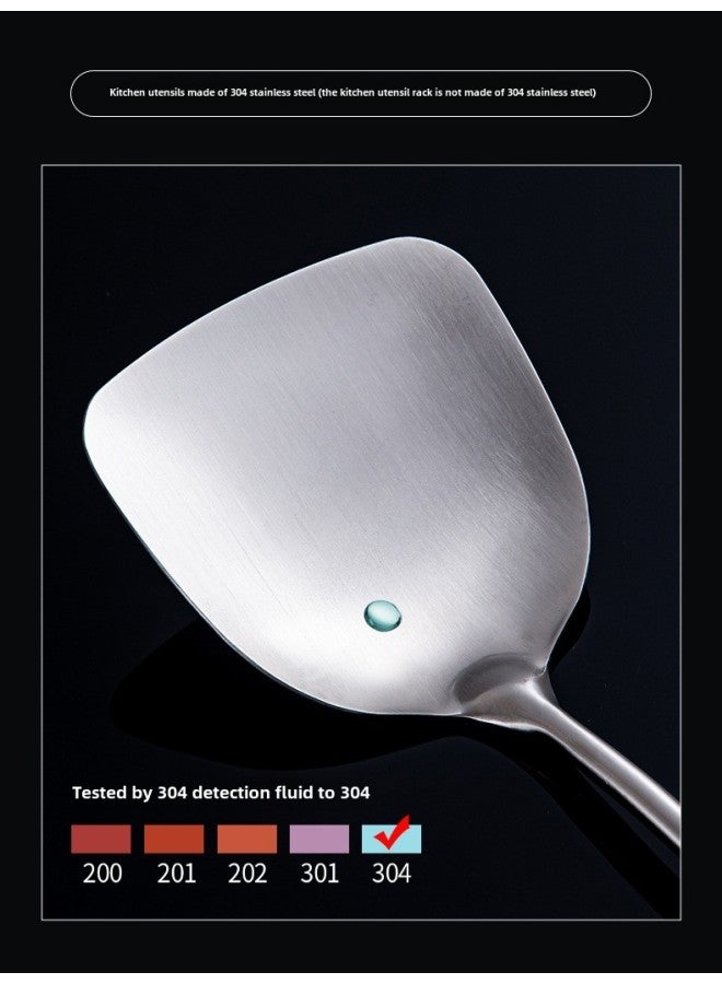 304 Long Handle Stainless Steel Pizza Shovel Household Kitchen Steak Shovel Pancake Fried Egg Leak Shovel Flat Pan Product-Color:304 German Technology  Collection Priority Delivery - Image 5