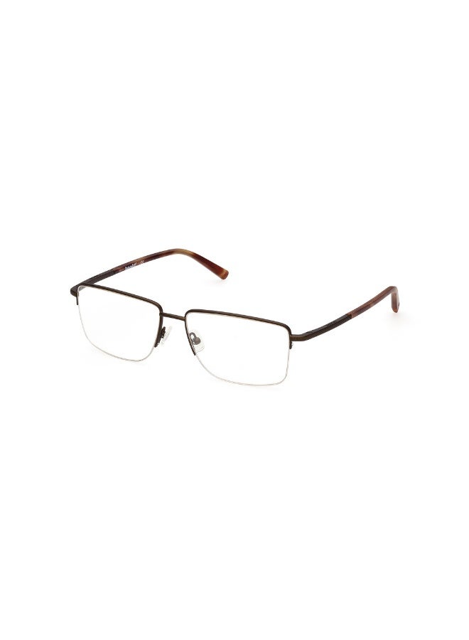 Timberland Tb1773 Rectangular Metal Frames For Men Size 57, Bronze - Image 1