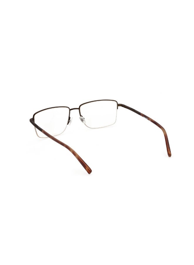 Timberland Tb1773 Rectangular Metal Frames For Men Size 57, Bronze - Image 3