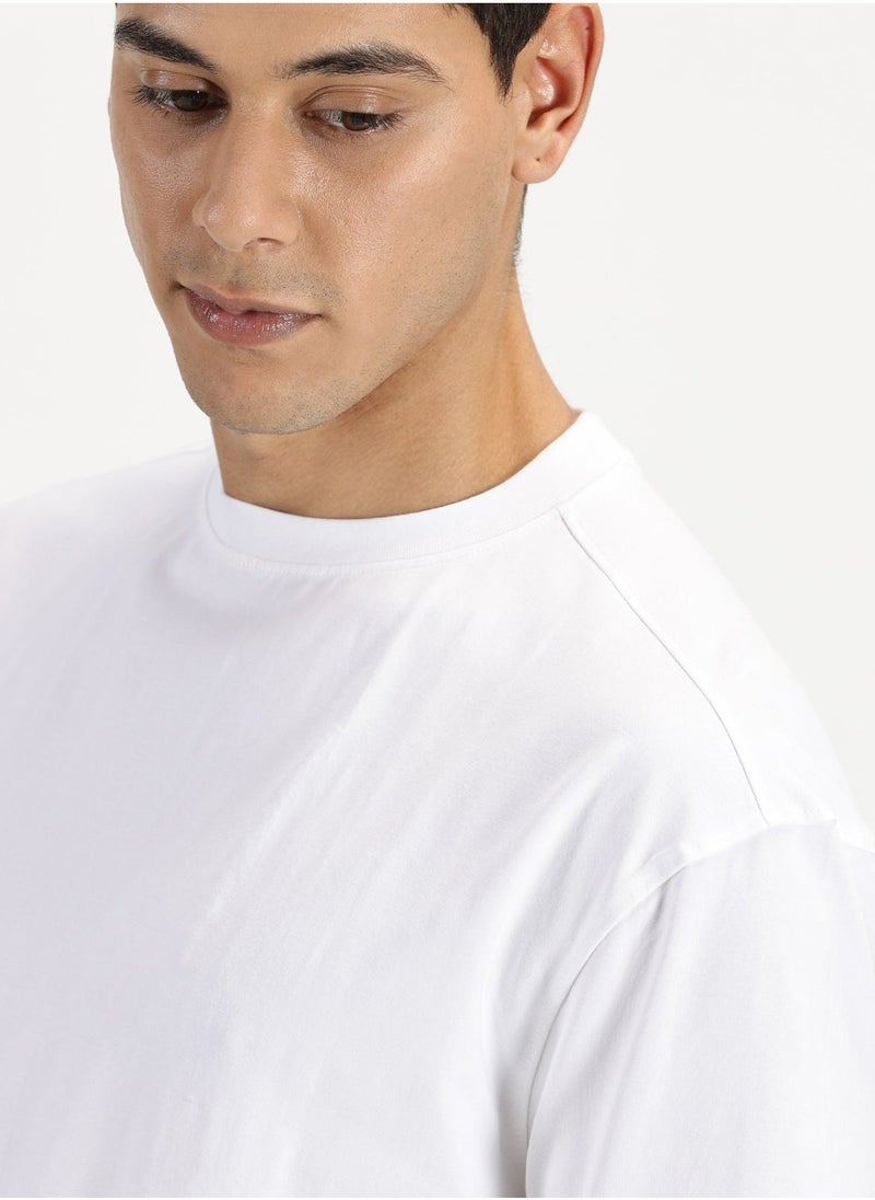 Simple & Rare Simple & Rare Cotton Drop Shoulder/Oversize T-Shirt  - Image 3