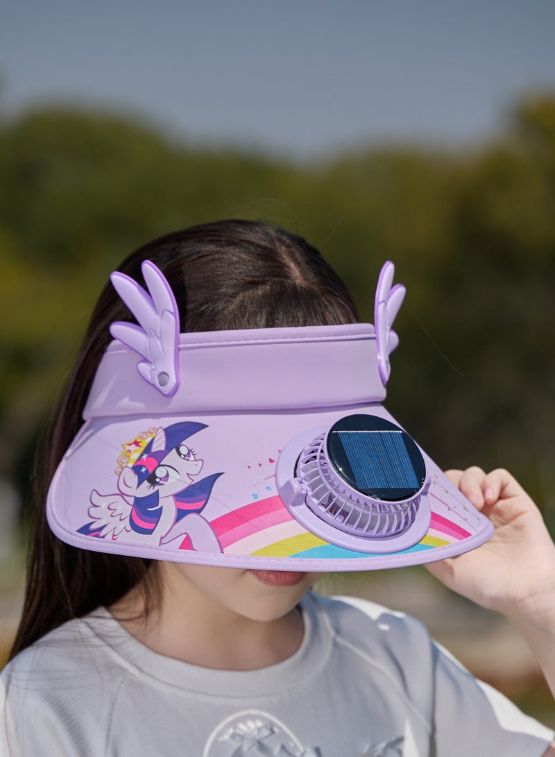 قبعة أطفال مراوح شمسية قابلة للشحن، تبريد بثلاث سرعات، وقمة مفتوحة للتنفس - Image 2