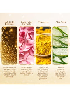 VLCC VLCC Gold Facial Kit, Bright & Glowing Skin - 60g and VLCC Insta Glow Gold Bleach - 30g | For Instant Fairness & Glowing Skin with Gold, and Turmeric  - Image 4