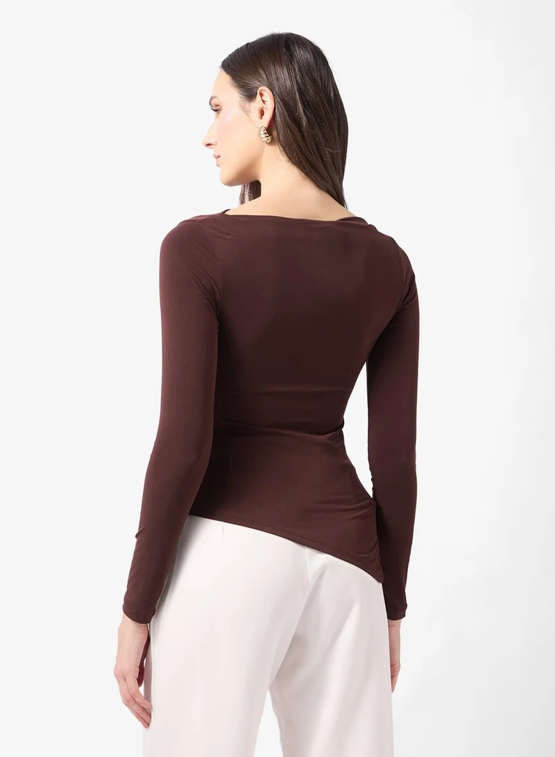 ELLA Top With Asymmetric Hem