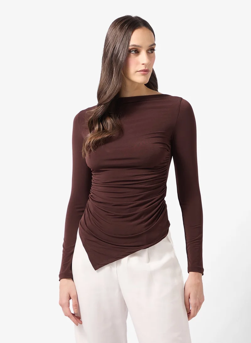 ELLA Top With Asymmetric Hem