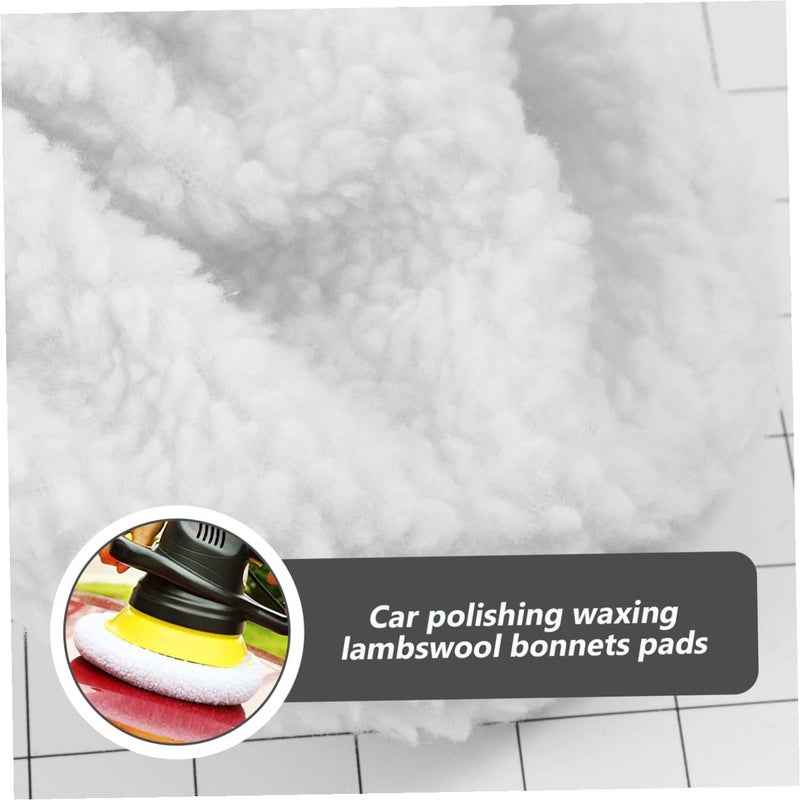 MAGICLULU 5pcs Car Polishing Waxing Bonnets Pads White for Wax Applicator Buffing Polishing Pads for Car Interior and Seats - Image 5