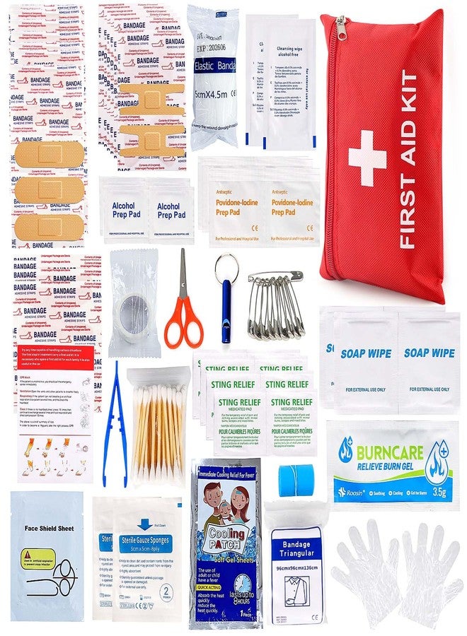 LOYEE First Aid Kit for Home Car Travel 107 Piece Emergency Kits for Hiking Camping Small Trauma Kit for Boat Vehicle Lightweight Compact Pocket Aid Kit for Sports Outdoor Survival - Image 1