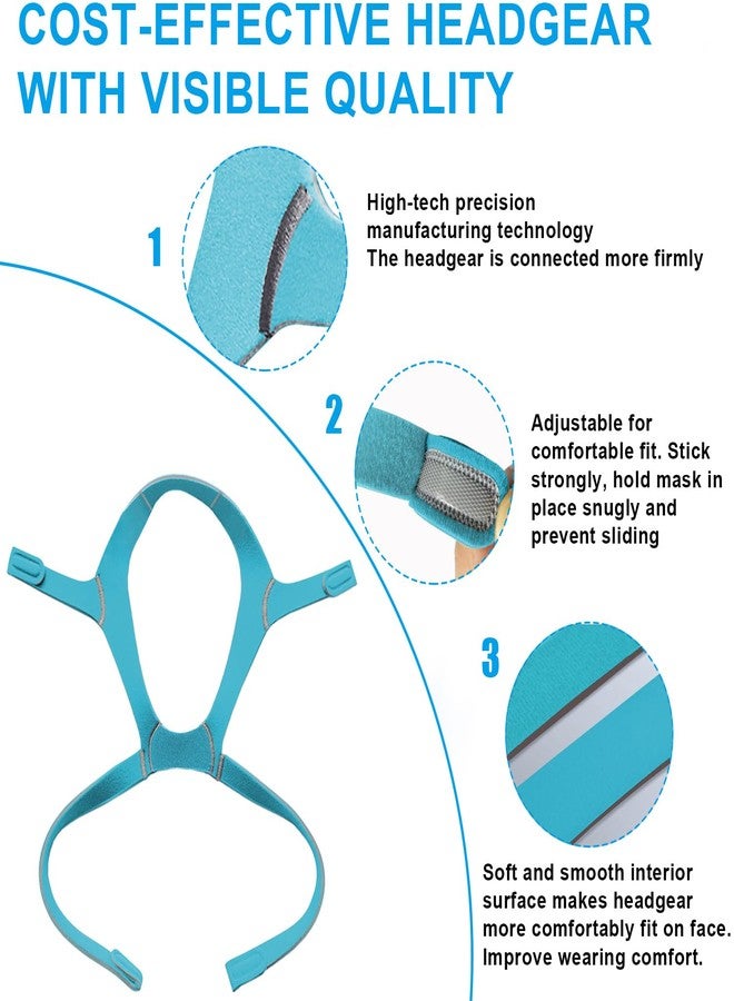 KeCool Airfit N20 Headgear Strap, Adjustable N20 Cpap Headgear, Comfortable CPAP Mask Headgear Replacement Strap with Strong Hook and Loop, CPAP Supplies Headgear for Airfit/AirTouch N20, Medium Size - Image 5