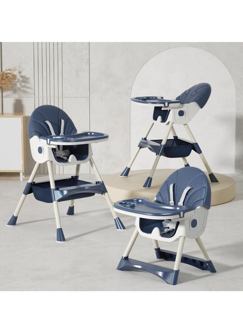 Apexll - High Chair for Babies and Toddlers, Foldable Baby High Chair with Adjustable Backrest, Double Removable Trays, Supports Up to 50KG, Easy to Clean - Image 1