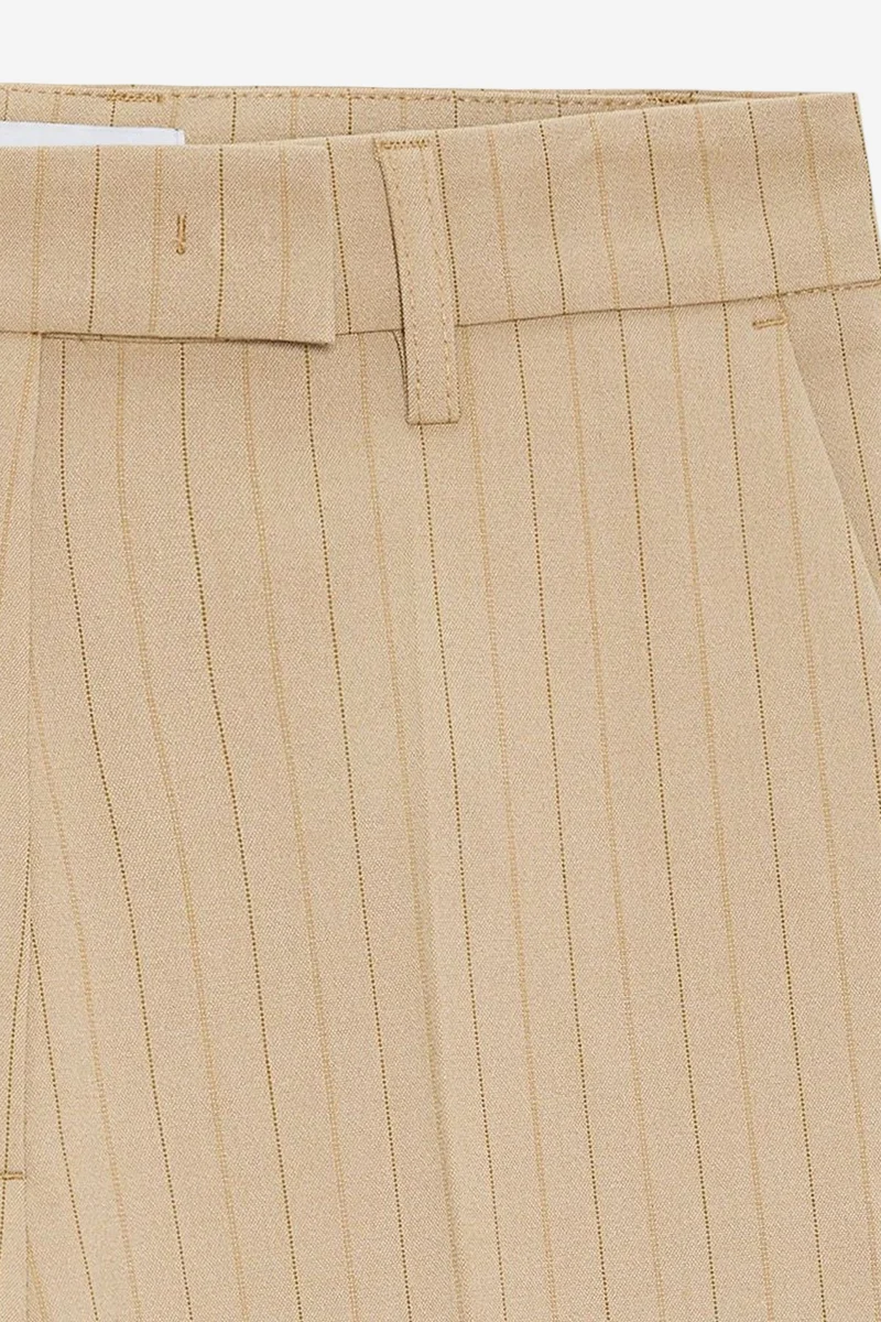 Dilvin Beige Natural DILVIN High-Waist Wide-Leg Trousers for Women | Best Price UAE