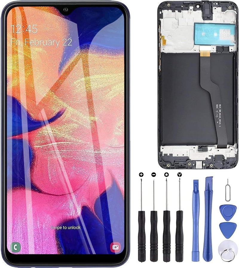 ZOETEC Screen Replacement for Samsung Galaxy A10, LCD Display Touch Screen Digitizer Full Assembly with Frame and Repair Tools Set - Image 1