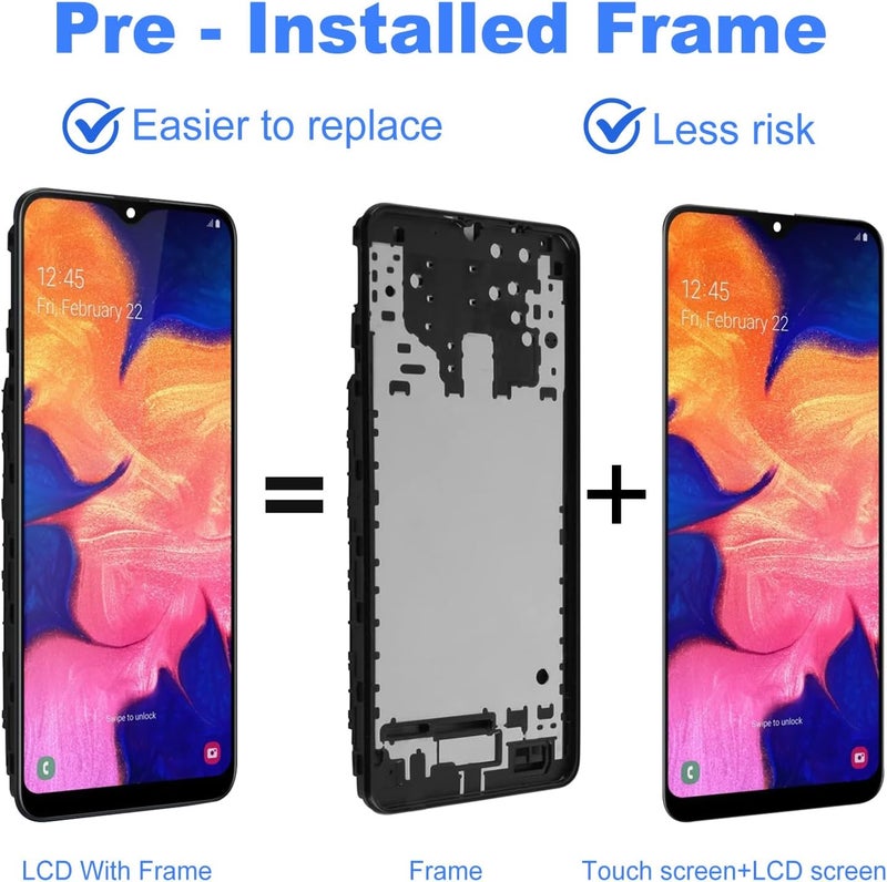 ZOETEC Screen Replacement for Samsung Galaxy A10, LCD Display Touch Screen Digitizer Full Assembly with Frame and Repair Tools Set - Image 3