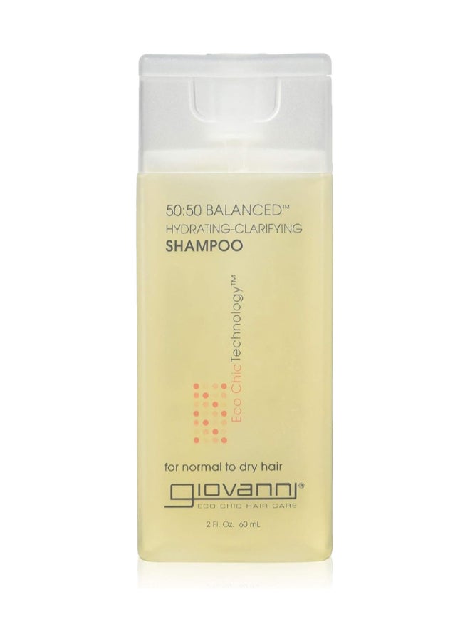 Giovanni 50:50 Balanced Hydrating-Clarifying Shampoo For Normal To Dry Hair, Eco Chic Technology 60ml - Image 1