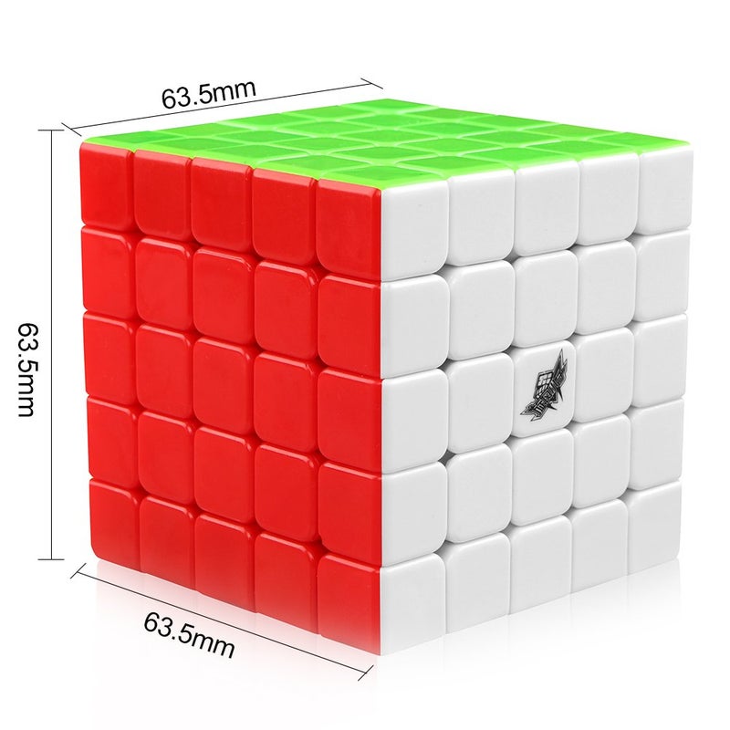 D-FantiX Cyclone Boys 5x5 Speed Cube Stickerless 5x5x5 Magic Cube 63.5mm Puzzle Toys for Kids Adult - Image 2
