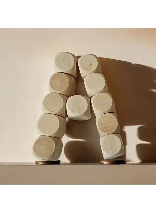 20 Pack 20mm Natural Wood Blank Dice Set For Crafting And Engraving - Image 5