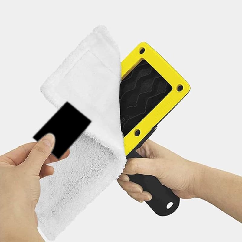 Purfex 10 Pcs Steam Mop Replacement Pads-Compatible with Karcher- SC Steam Cleaners EasyFix Accessories SC2 SC3 SC4 SC5,Includes 5 Mop Cloths & 5 Cloth Covers for SC Floor Nozzle(White) - Image 4