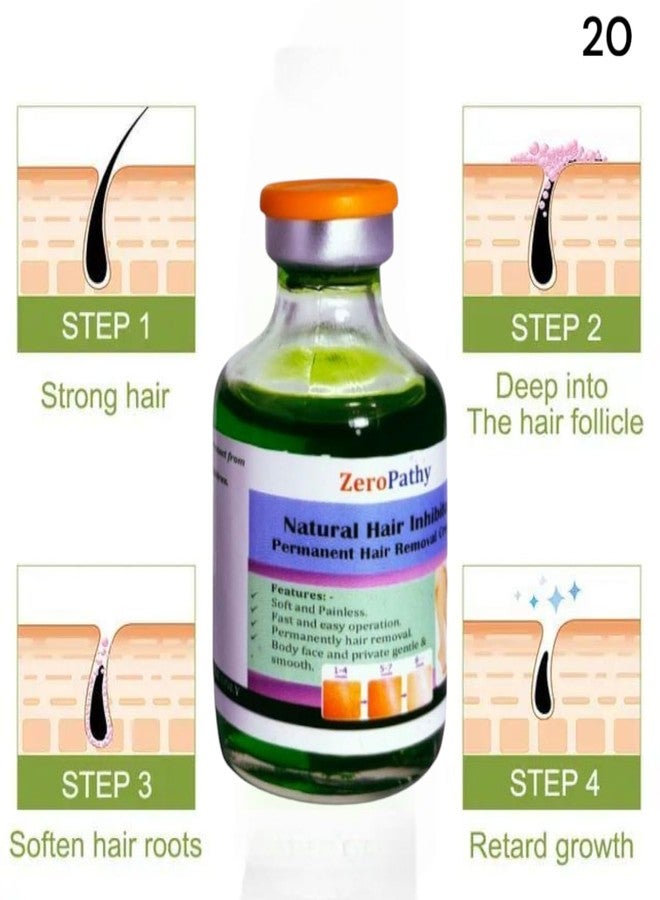 Zero Pathy ZeroPathy Hair Removal permanent Cream Gel natural hair inhibitor is an advanced for of unwanted hair Hair Growth Stop Legs, Body, Face, Hands Smooth Skin for All Skin Types 35ml. - Image 5
