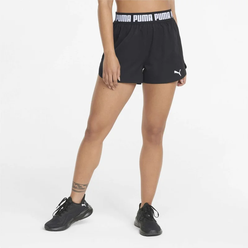 PUMA Women's Black Train Strong Woven 3" Short Black Women's Shorts