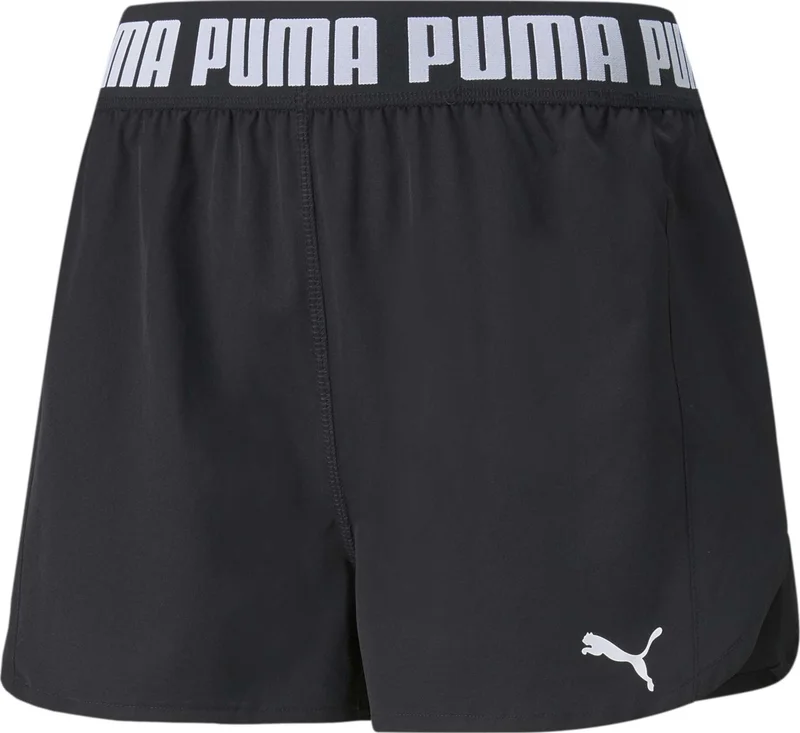 PUMA Women's Black Train Strong Woven 3" Short Black Women's Shorts