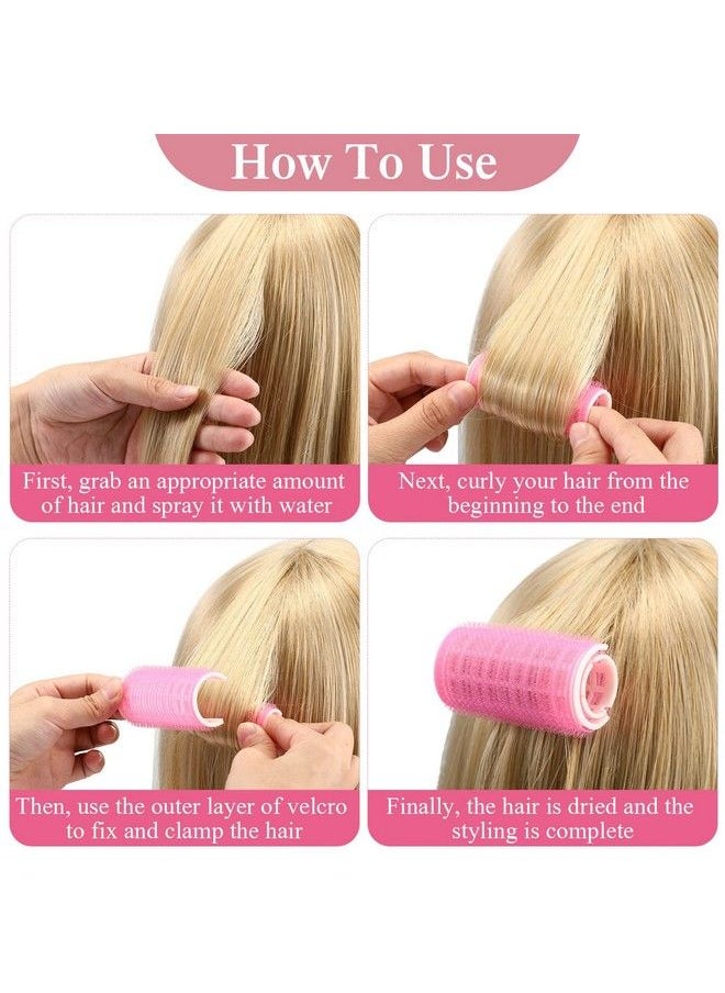 Waydress 6 Pcs Plastic Hair Rollers Curlers Bangs Air Hair Rollers For Bangs Self Adhesive Hair Volume Hair Curling Styling Tools With Rat Tail Comb 3 Sizes  - Image 5