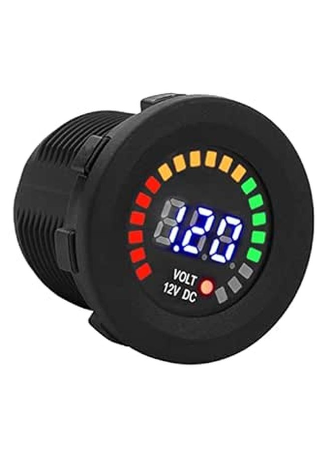 12V LED Digital Volt Meter Motorcycle Car Battery Monitor With System - Image 1