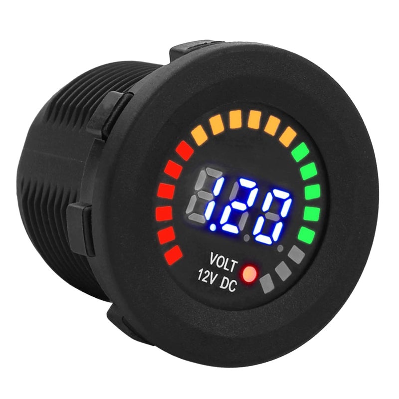 12V LED Digital Volt Meter Motorcycle Car Battery Monitor With System - Image 2