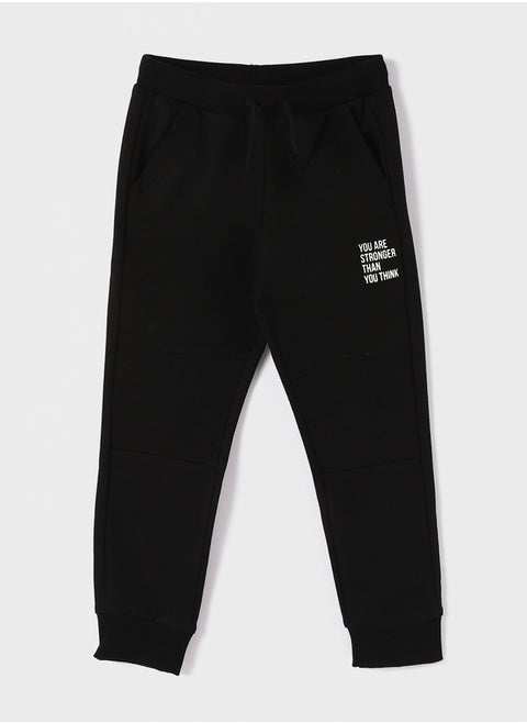 Comfortable Fit Boys' Jogger Sweatpants With Elastic Waist
