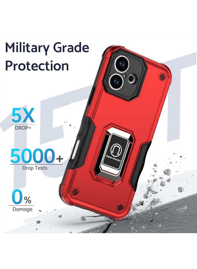 إيروريكس جراب لهاتف iPhone 16 مزود بحلقة وحامل هاتف مضاد للانزلاق ومقاوم للصدمات - Image 4