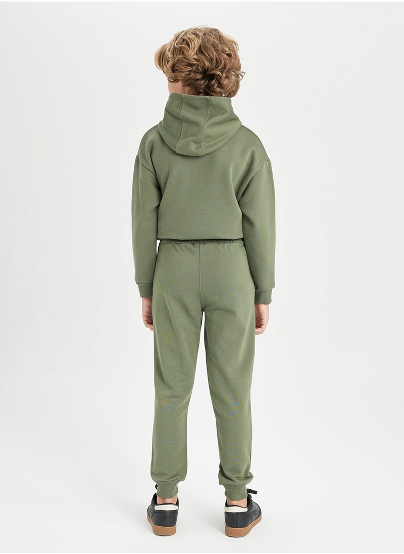 DeFacto Woven Label Detailed Elasticated Cuffed Jogger School Pants With Pockets  - Image 2