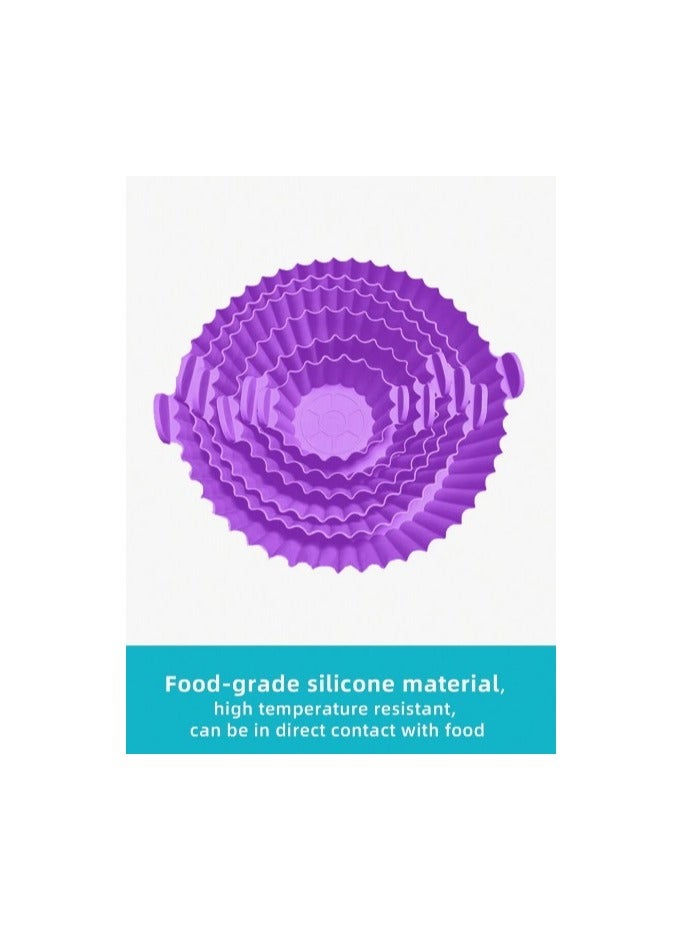 Silicone Molds Set Different Sizes for AirFryer 6 Pieces - Keep the AirFryer Dirt- and Smell-Free - Purple - Image 3