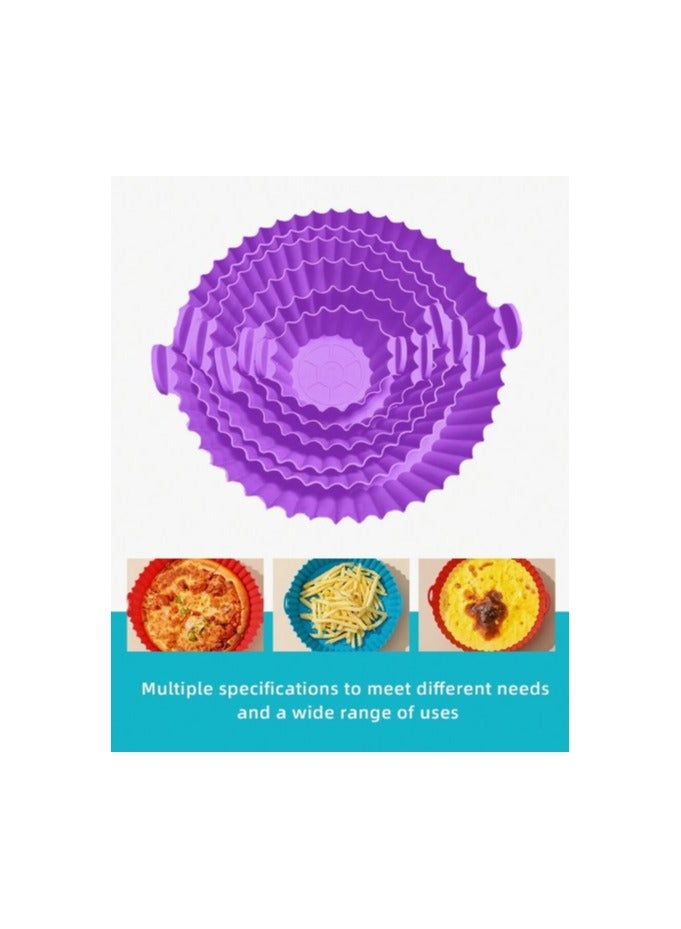 Silicone Molds Set Different Sizes for AirFryer 6 Pieces - Keep the AirFryer Dirt- and Smell-Free - Purple - Image 5