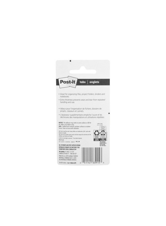 Post-it Tabs 2 In Angled Solid Assorted Primary Colors 6 Tabs/Color 4 Colors 24 Tabs/Pack (686Aalyr) - Image 4