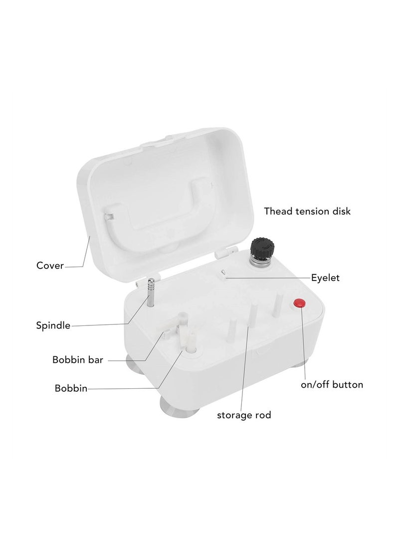SYOSI - Bobbin Winder for Sewing Machine, Portable Electric Automatic Bobbin Winder Machine with Two Kinds of Bobbin Fixing Structures, USB or Battery Power Supply, with Latch, Suction Cup - Image 1