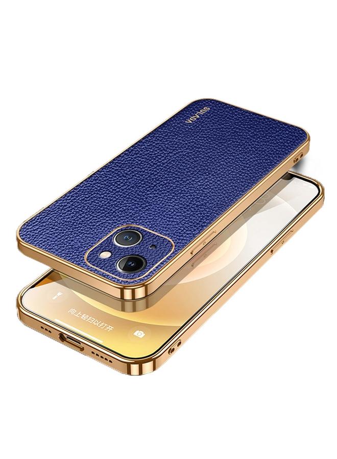 The Bros Case For iPhone 15 TPU + Litchi Texture Leather Phone Case