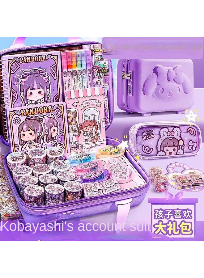 Bluejw Small Potato Hand Account Suit Tape Sticker Hand Account Book Release This Girl Children's Toys New Free Heart With A Full Set - Image 2