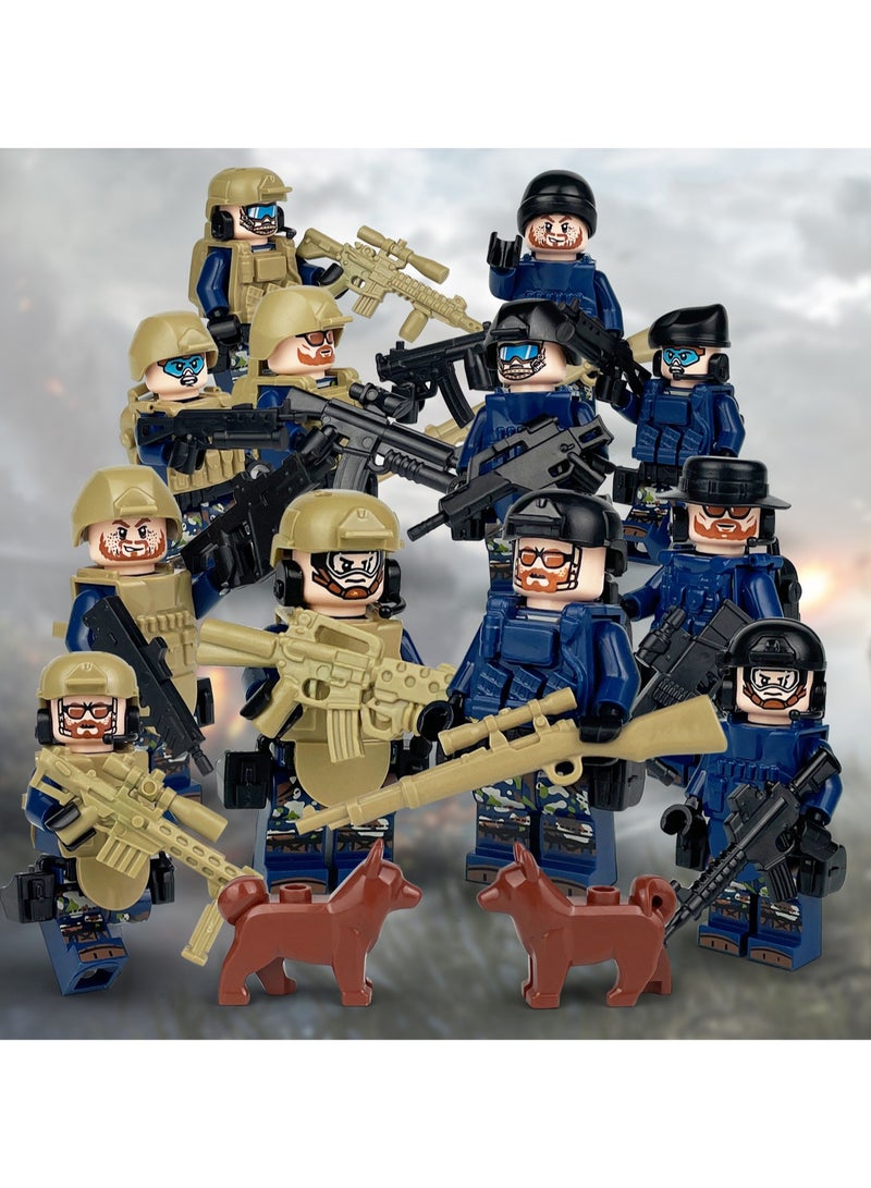 12-piece set - Special Forces Soldier Building Blocks Mini Model Toys Suitable for Boys Educational Gifts - Image 4