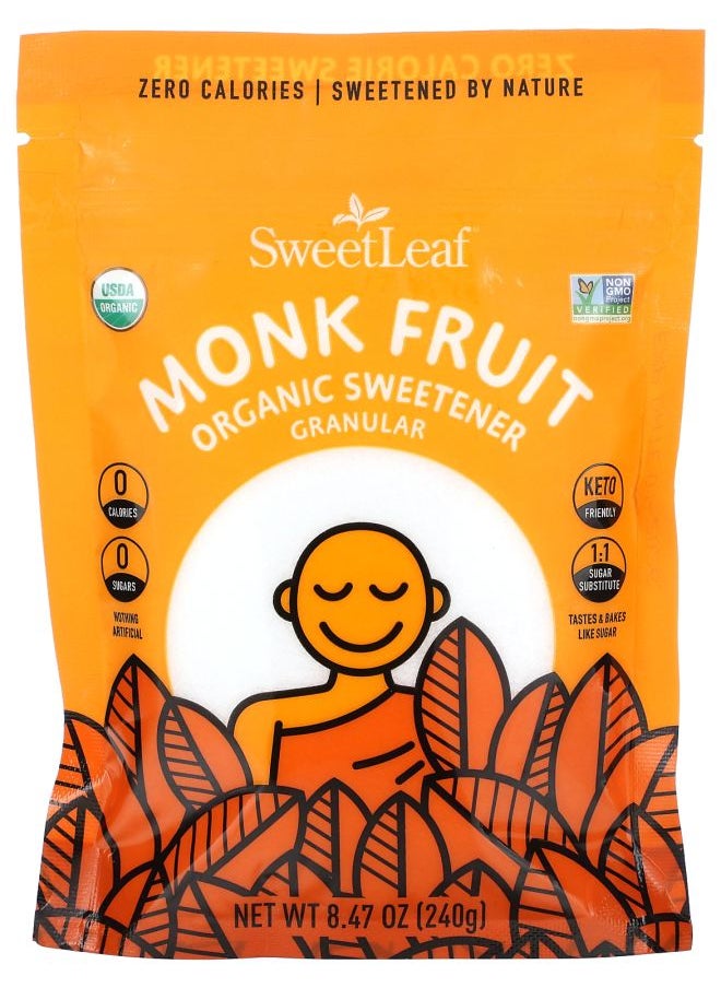 Wisdom natural - Sweet Leaf Monk Fruit Organic Sweetener Granular 8.47 oz (240 g) - Image 1