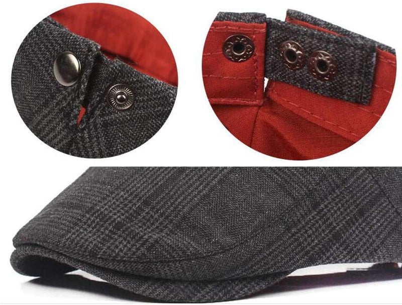 Qunson 2 Pack Men's Cotton Flat Cap Ivy Gatsby Newsboy Hat - Image 4