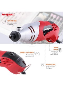 Hi-Spec Power Rotary Tool Kit Set 160W With 121 Piece Dremel Compatible Bit Accessories. Drill Cut Trim Grind & Sand In Diy Repairs Hobbies & Craftwork  - Image 4