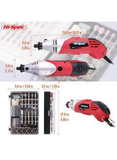 Hi-Spec Power Rotary Tool Kit Set 160W With 121 Piece Dremel Compatible Bit Accessories. Drill Cut Trim Grind & Sand In Diy Repairs Hobbies & Craftwork  - Image 5