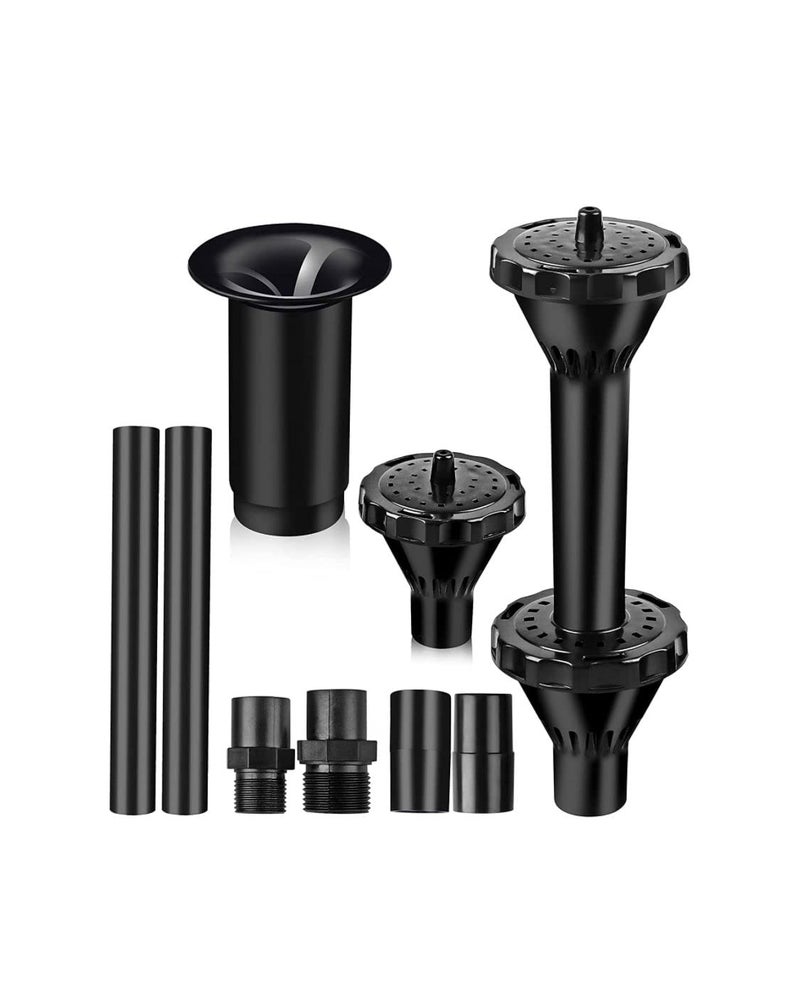 FLOJOY Asian Pumps & Machineries Fountain Nozzle Kit Water Spray Heads For Small Ponds in 3 Fountain Patterns: Blossom, Mushroom and Two-Tier Patterns (size L） - Image 1