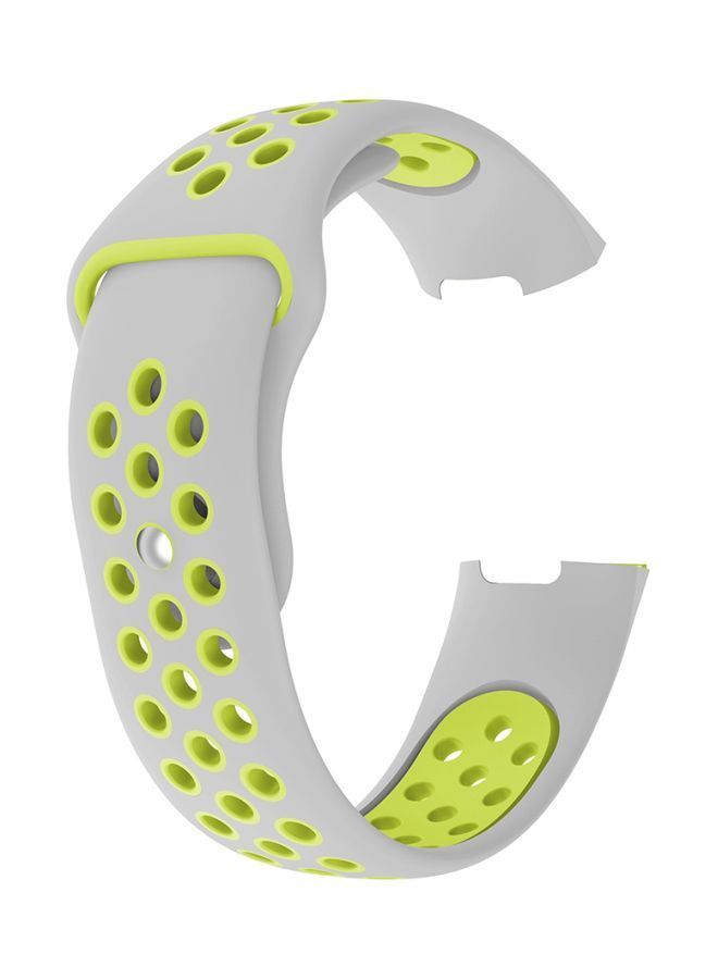 NIBEMINENT Replacement Band For Fitbit Charge 3 Grey Green - Image 1