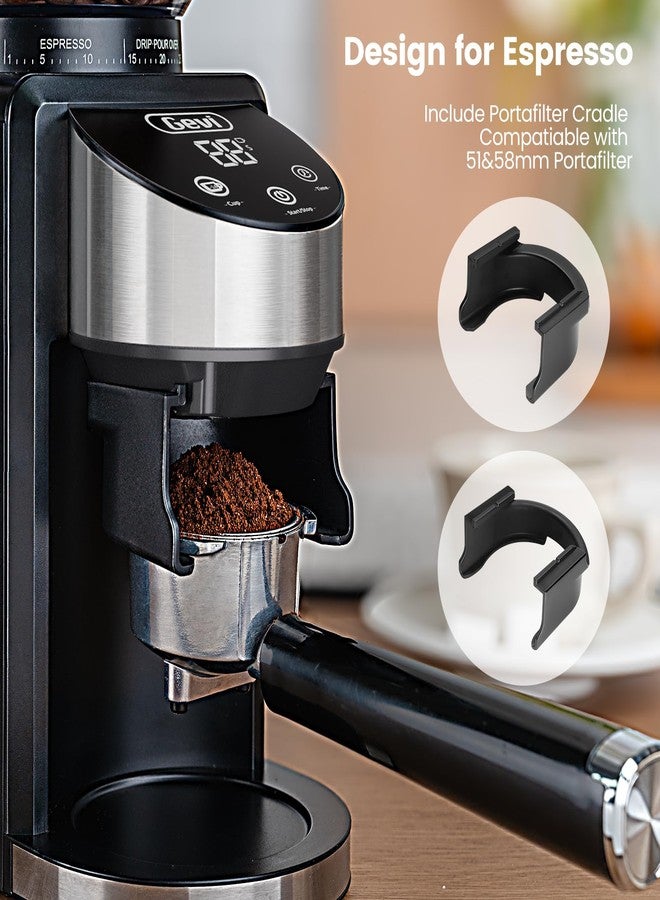 Gevi Coffee Grinder Electric,Coffee Bean Grinder with 35 Grind Settings for Espresso,Drip,French Press,Burr Coffee Grinder for Home Use,Anti-static Design,Black - Image 5