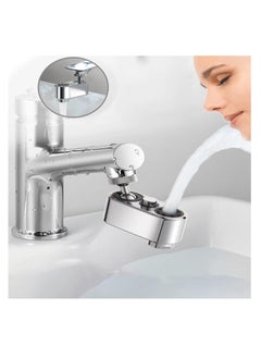 SYOSI, 1080° Swivel Faucet Extender, Sink Splashproof Filter Extension with 2 Mode, Kitchen Bathroom 360° Angle Rotatable Spray Attachment, Multifunctional Mechanical Arm