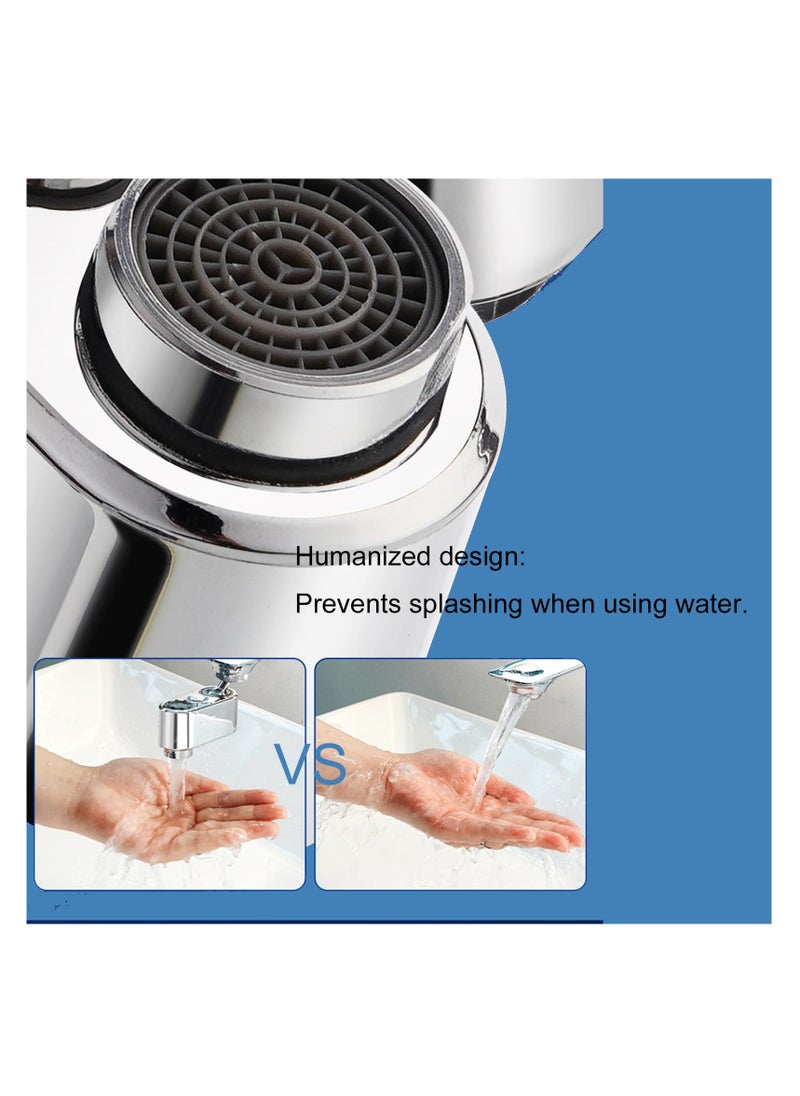SYOSI - SYOSI, 1080° Swivel Faucet Extender, Sink Splashproof Filter Extension with 2 Mode, Kitchen Bathroom 360° Angle Rotatable Spray Attachment, Multifunctional Mechanical Arm - Image 1
