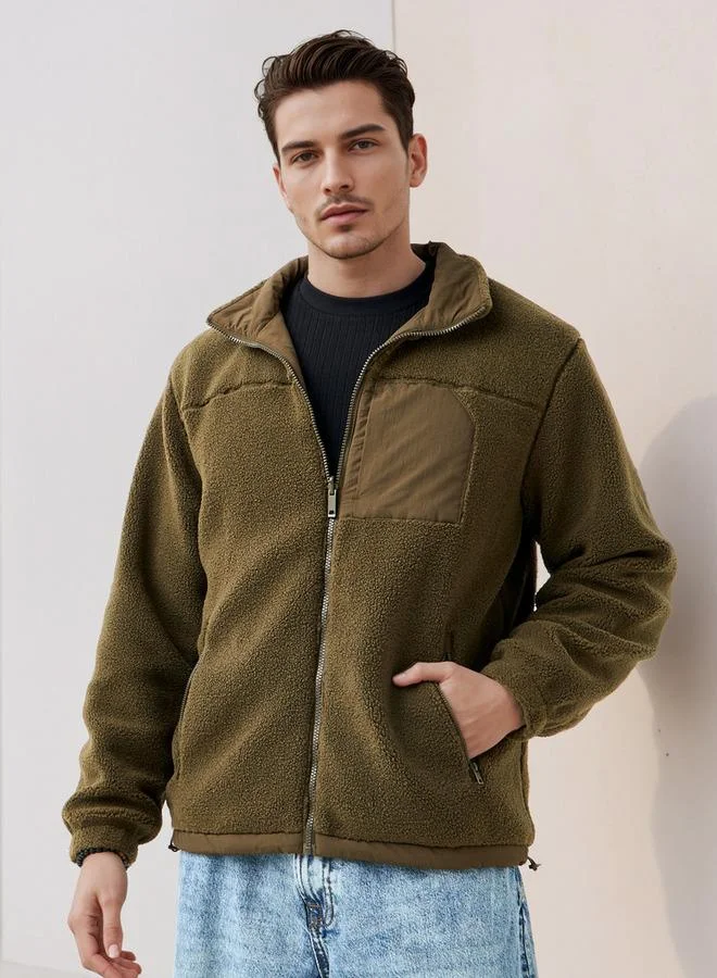 Splash FAV Men Regular Fit Reversible Fleece Jacket