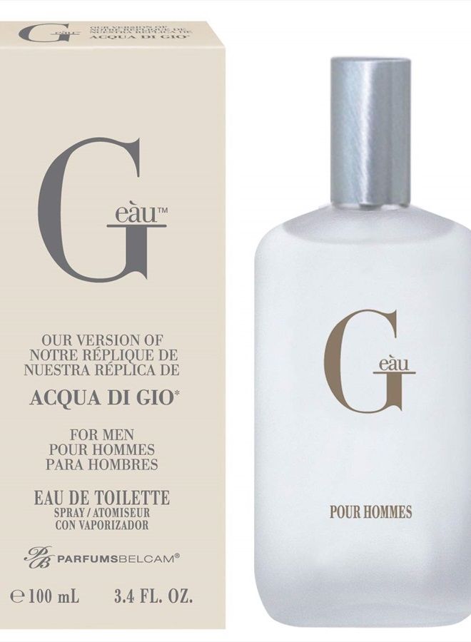 PB ParfumsBelcam G Eau، نسختنا من Acqua Di Gio، بخاخ ماء تواليت، 3.4 أونصة سائلة (F97090A) - Image 1