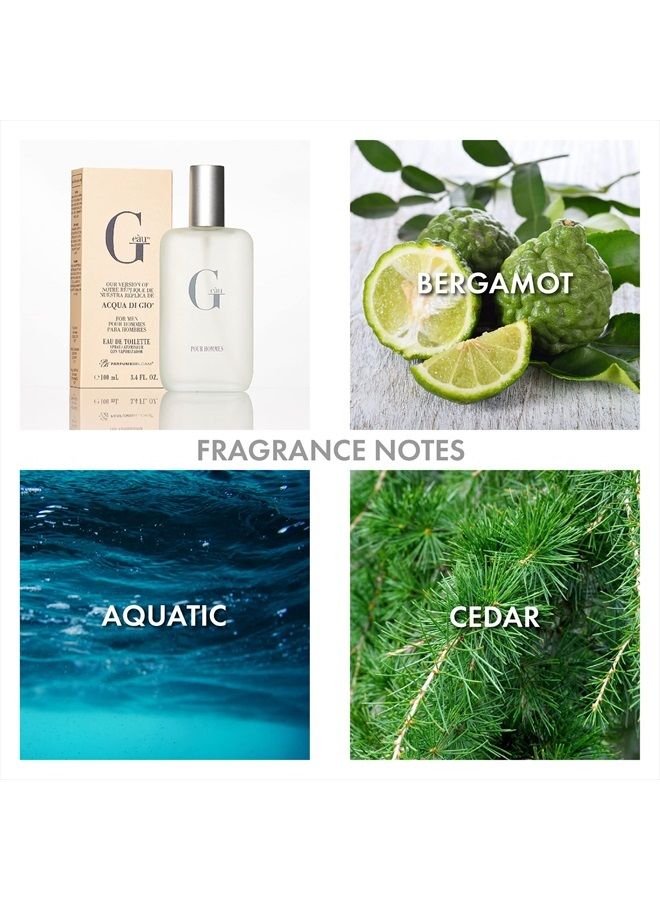 PB ParfumsBelcam G Eau، نسختنا من Acqua Di Gio، بخاخ ماء تواليت، 3.4 أونصة سائلة (F97090A) - Image 5
